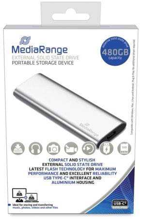 externes USB Type-C® Laufwerk SSD - 480 GB, silber