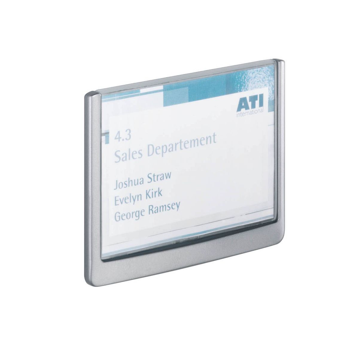 Türschild CLICK SIGN, Alu, 149 x 105,5 mm, Transparent