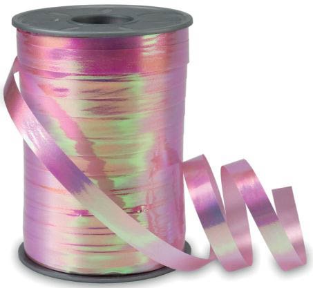 Ringelband Irisee - 10 mm x 200 m, hellrosa