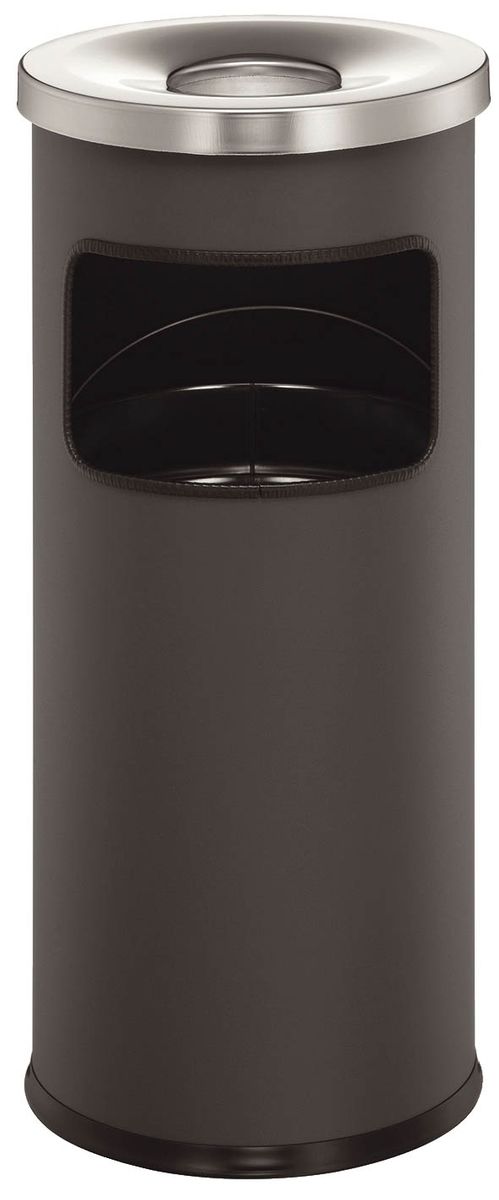 Standascher mit Flammenlöschkopf SAFE rund, Metall, 250x630mm (ØxH), 17 l, anthrazit