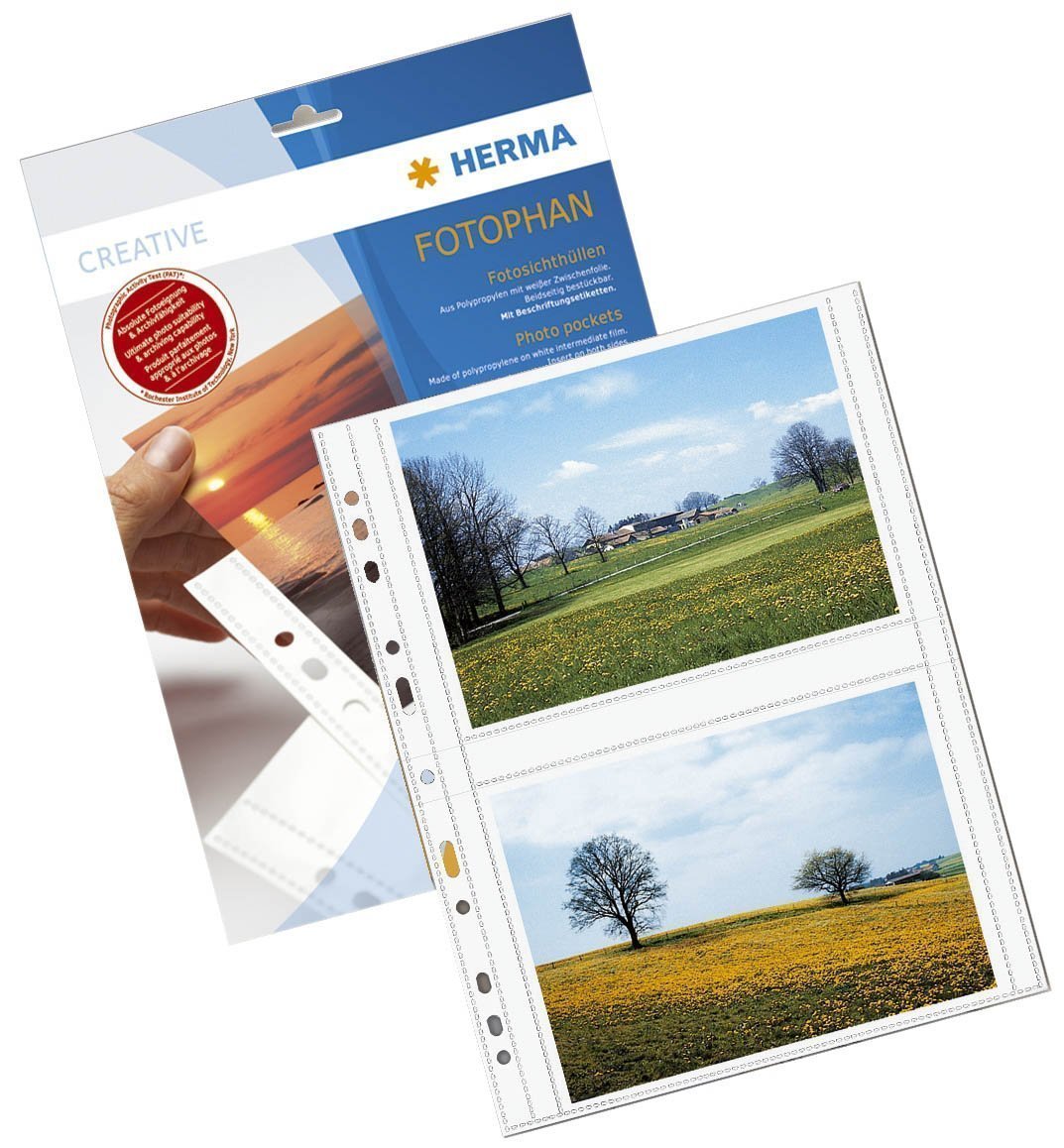 7585 Fotophan 100 x 150 mm hoch weiß 10 Hüllen