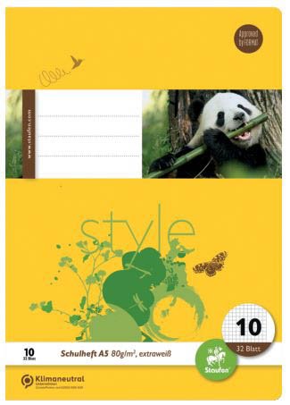 2x Heft LIN10 - A5, 32 Blatt, 80 g/qm, kariert mit Rand