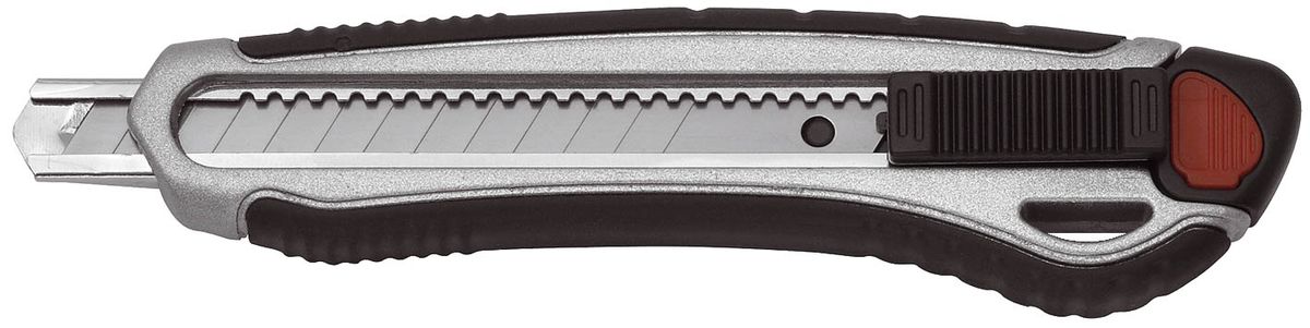 Cutter "Aluminium Alloy" Klinge 9mm, silber/schwarzrot