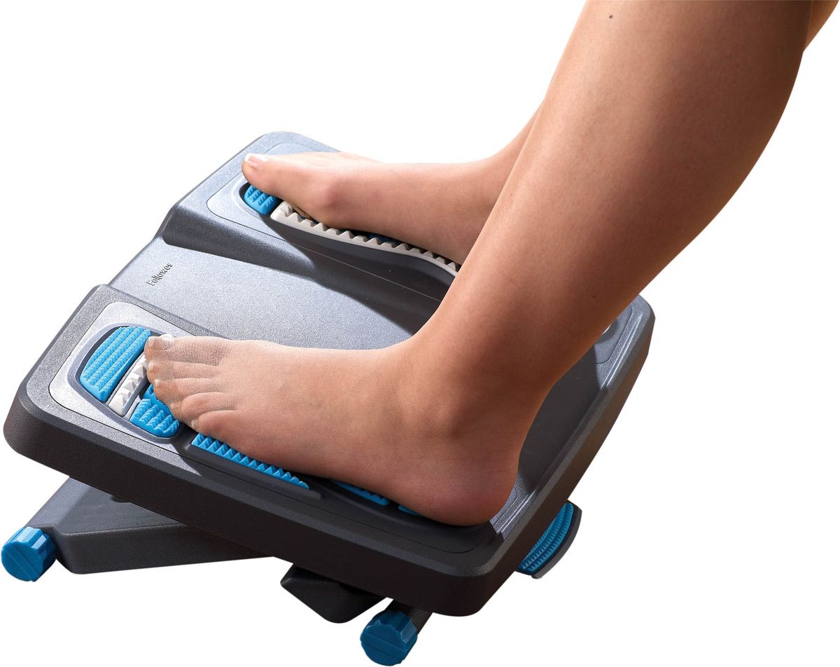 Fußstütze Energizer - Reflexzonen-Massageoberfläche, schwarz-blau