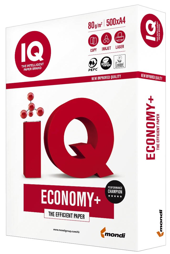 IQ economy plus - A4, 80 g/qm, weiß, 500 Blatt
