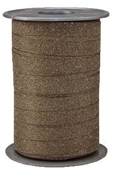 Ringelband - 10 mm x 100 m, Glitter braun