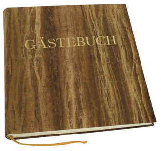 Gästebuch - braun, 270 Seiten, blanko, Einband Papyrus