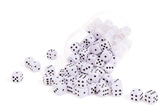 Augenwürfel weiß, (100er Box)