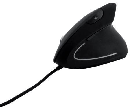 Maus MROS230 - ergonomisch, 6 Tasten, optisch, kabelgebunden, schwarz
