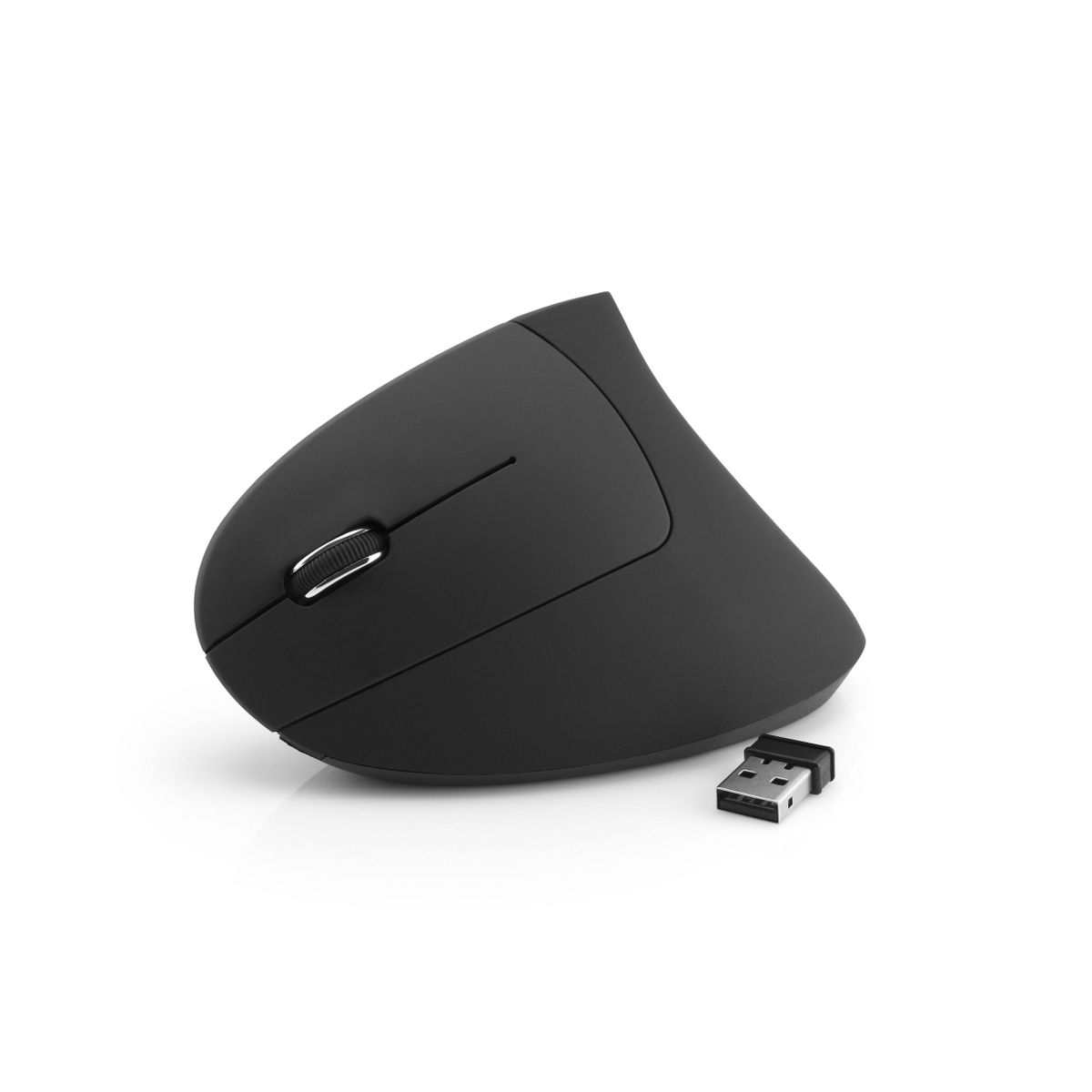 Maus MROS232 - ergonomisch, 6 Tasten, optisch, kabellos, schwarz, Linkshänder