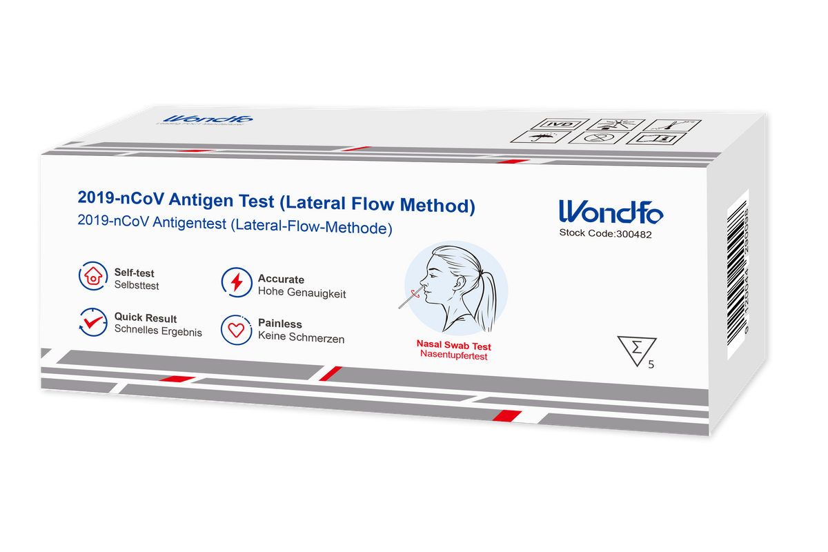 Corona / Covid-19 Nasal Antigen Schnelltestkit 5 St. - Laien-/Selbsttest