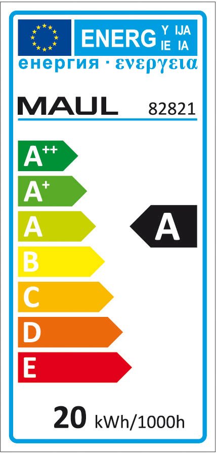 Energiesparleuchte MAULoffice silber/schwarz