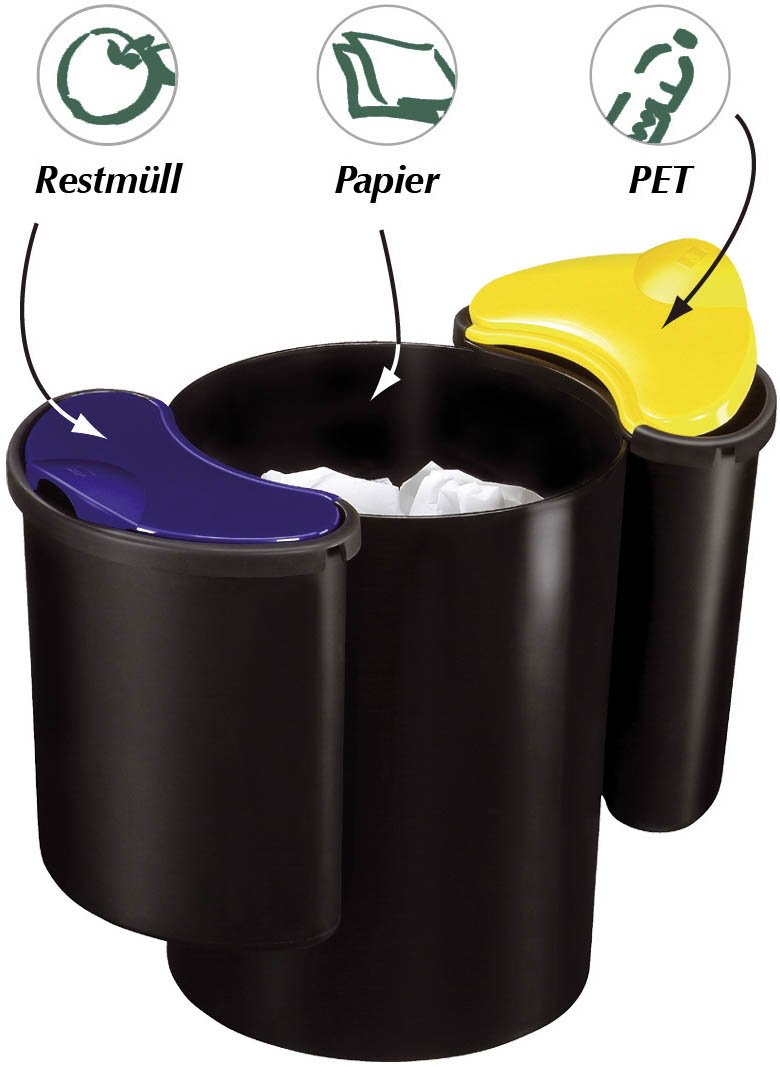 Papierkorb Confort - schwarz, Ø 260 / 335 mm hoch