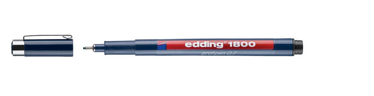 1800 Faserzeichner profipen - 0,7 schwarz