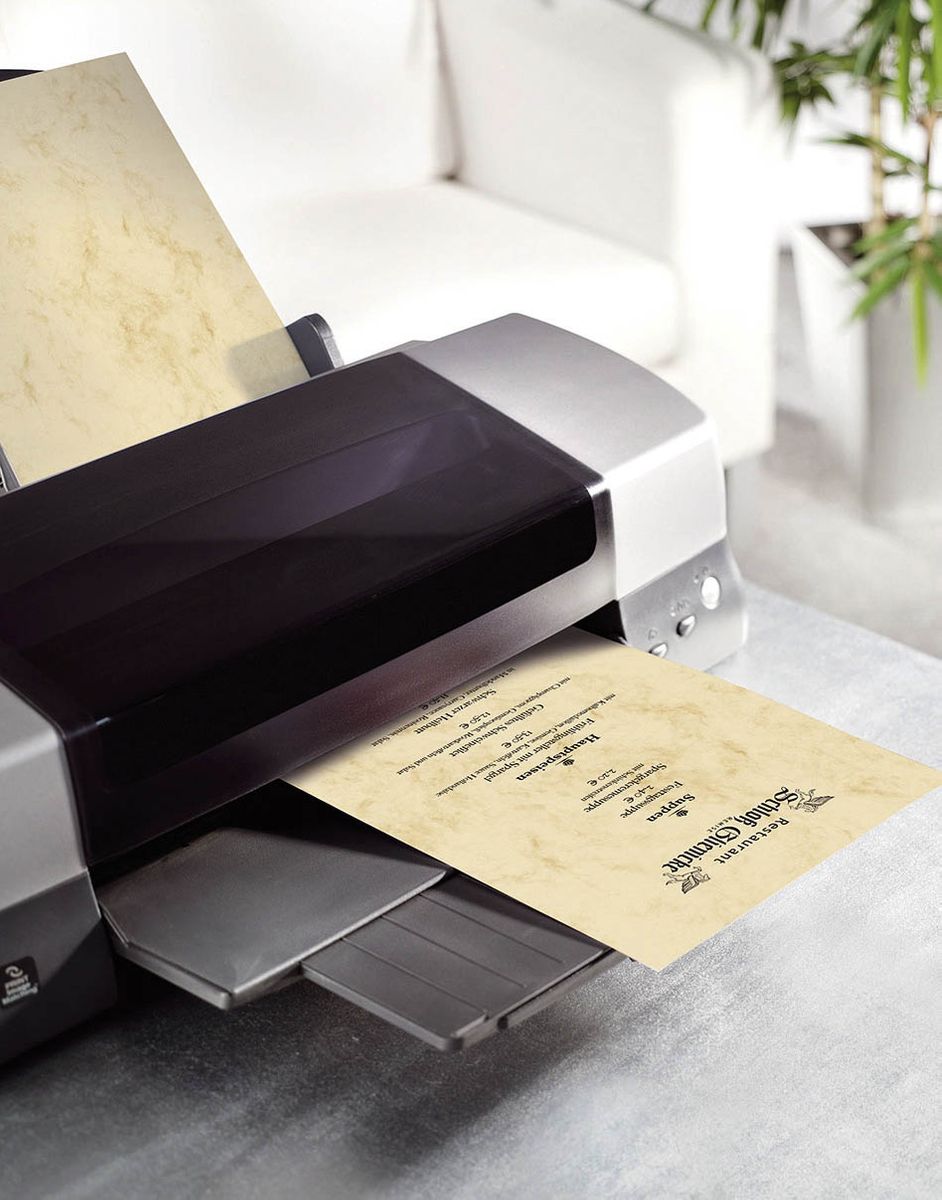 Marmor-Papier, beige, A4, 90 g/qm, 100 Blatt