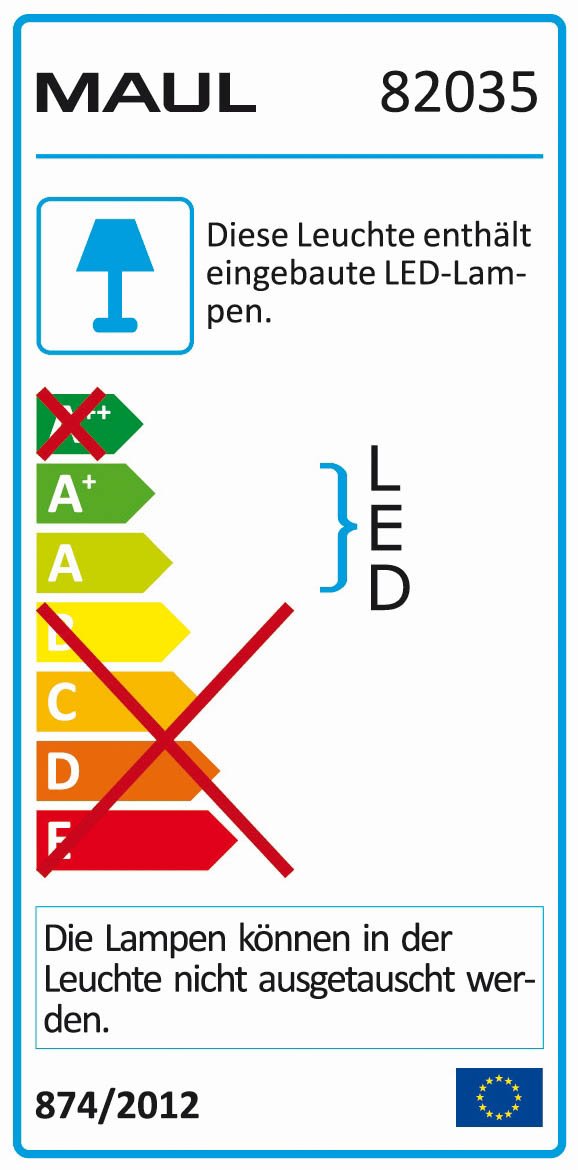 LED-Leuchte MAULatlantic - silber, Klemmfuß