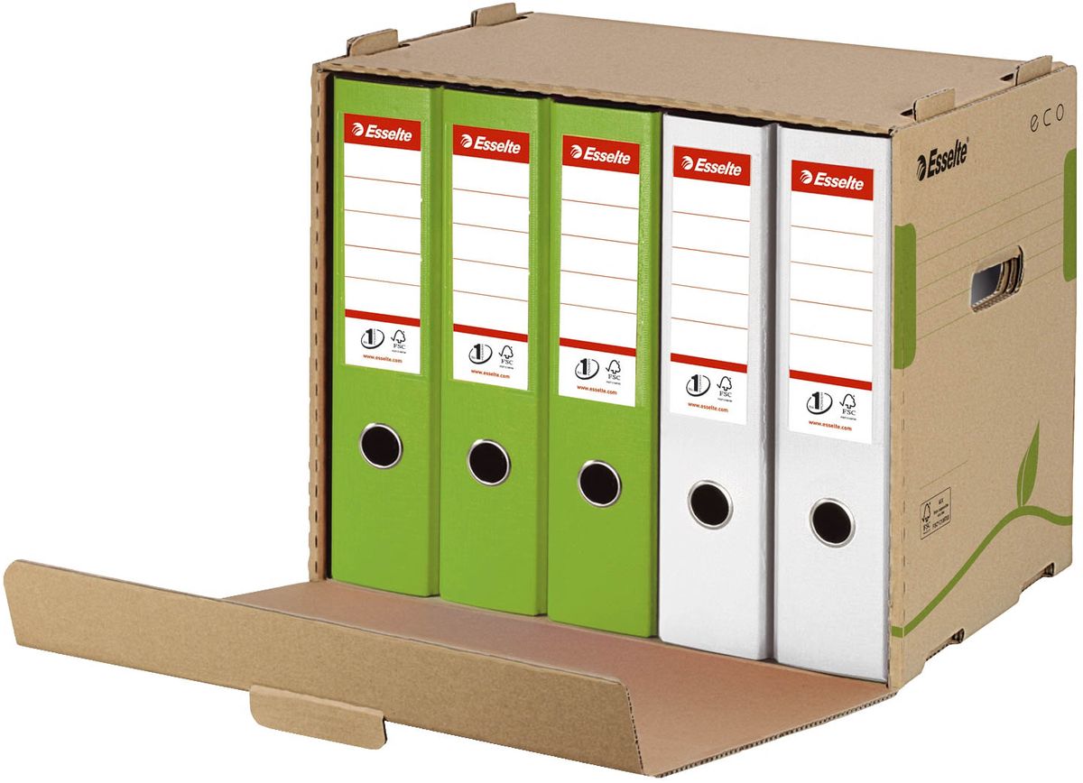 Archiv Container ECO, für Ordner, Karton, naturbraun
