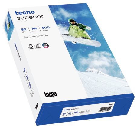 Kopierpapier tecno® superior - A4, 80 g/qm, weiß, 500 Blatt