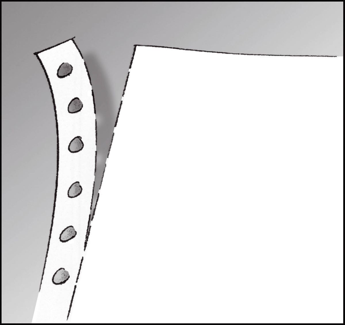 DIN-Computerpapier, 1fach, 12"x240 mm (A4 hoch), längsperforiert, 2000 Blatt, 60g