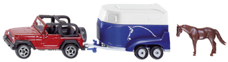 Jeep mit Pferdeanhänger, Nr. 1651, 1:55