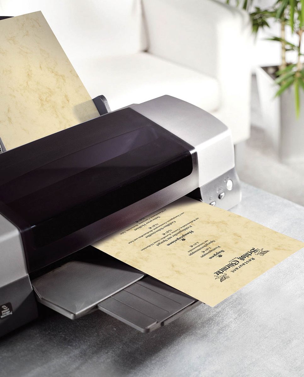 Marmor-Papier, beige, A4, 200 g/qm, 50 Blatt