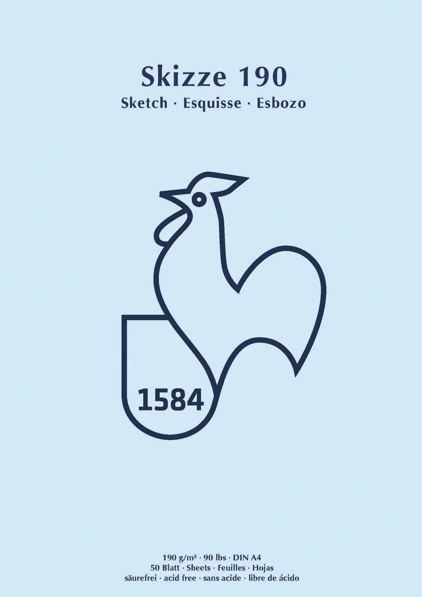 Skizzenblock - A4, 190 g/qm, 50 Blatt