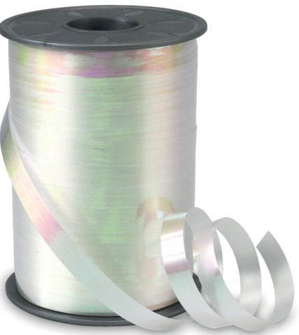 Ringelband Irisee - 10 mm x 200 m, weiß