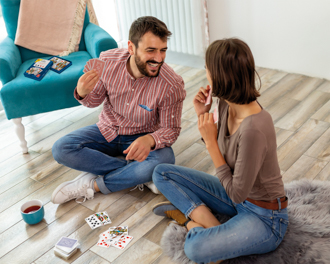 Spielkarten Doppelrommé (Leinenqualität, in Stülpschachtel)