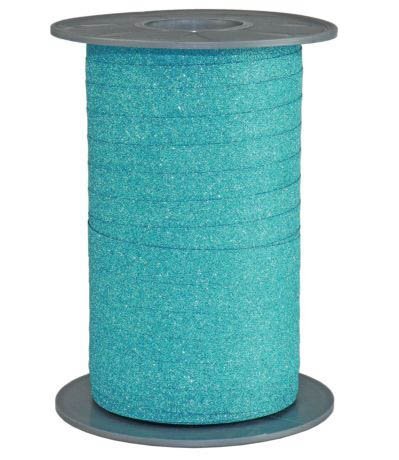 Ringelband - 10 mm x 100 m, Glitter mittelblau
