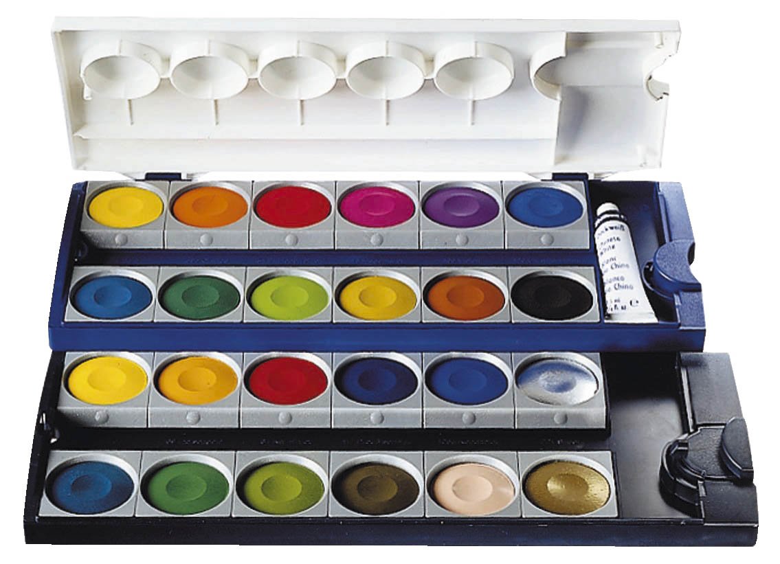 Deckfarbkasten 735K/12, 24 Farben + 1 Deckweiß