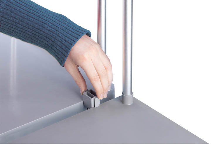 ProfiLine Müllsackständer XXXL - 120 L, grau, Aluminium-Rohgestell mit Klappdeckel