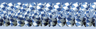 Girlande Bayern - weiß/blaue Rauten, 4 m