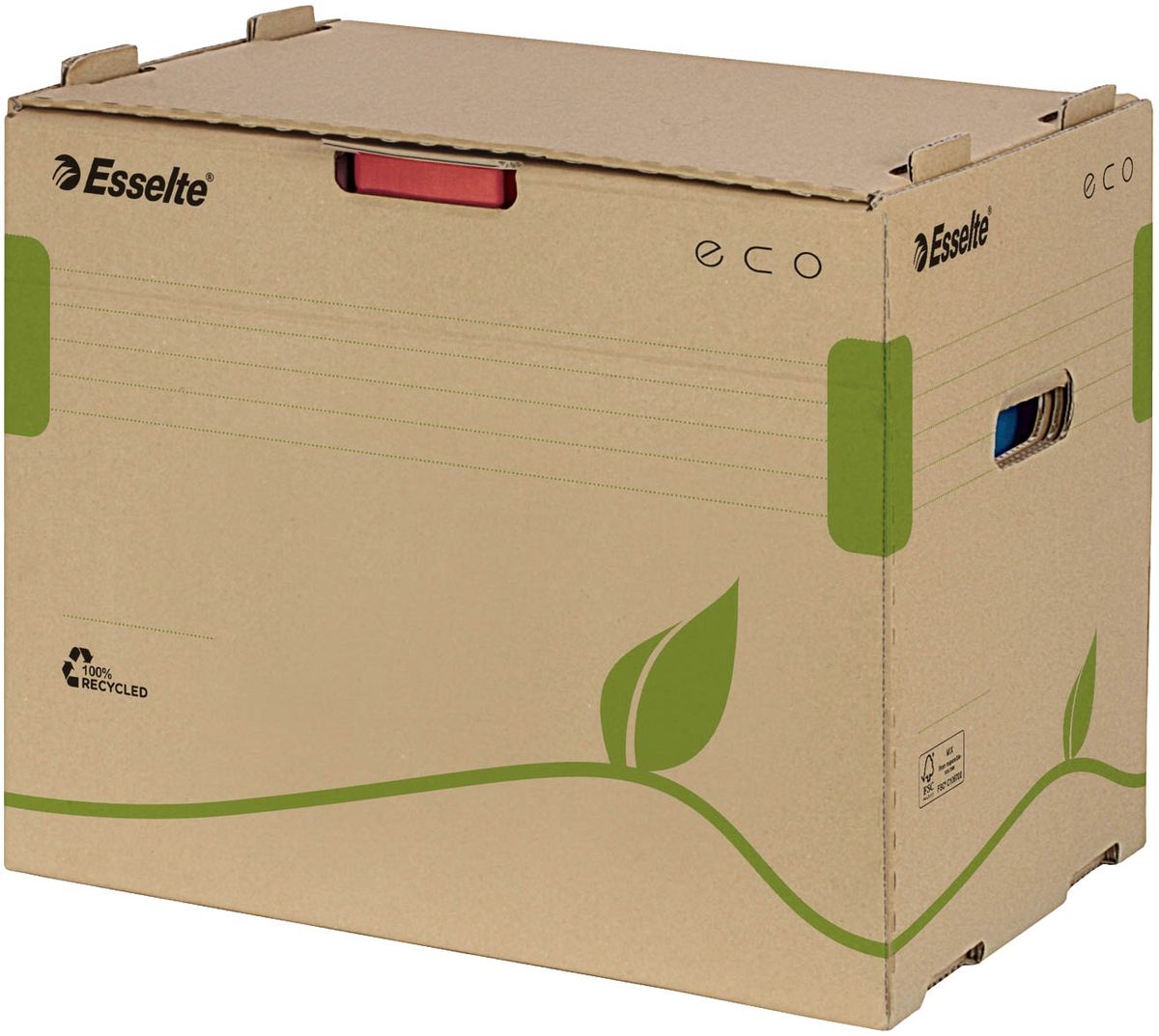 Archiv Container ECO, für Ordner, Karton, naturbraun