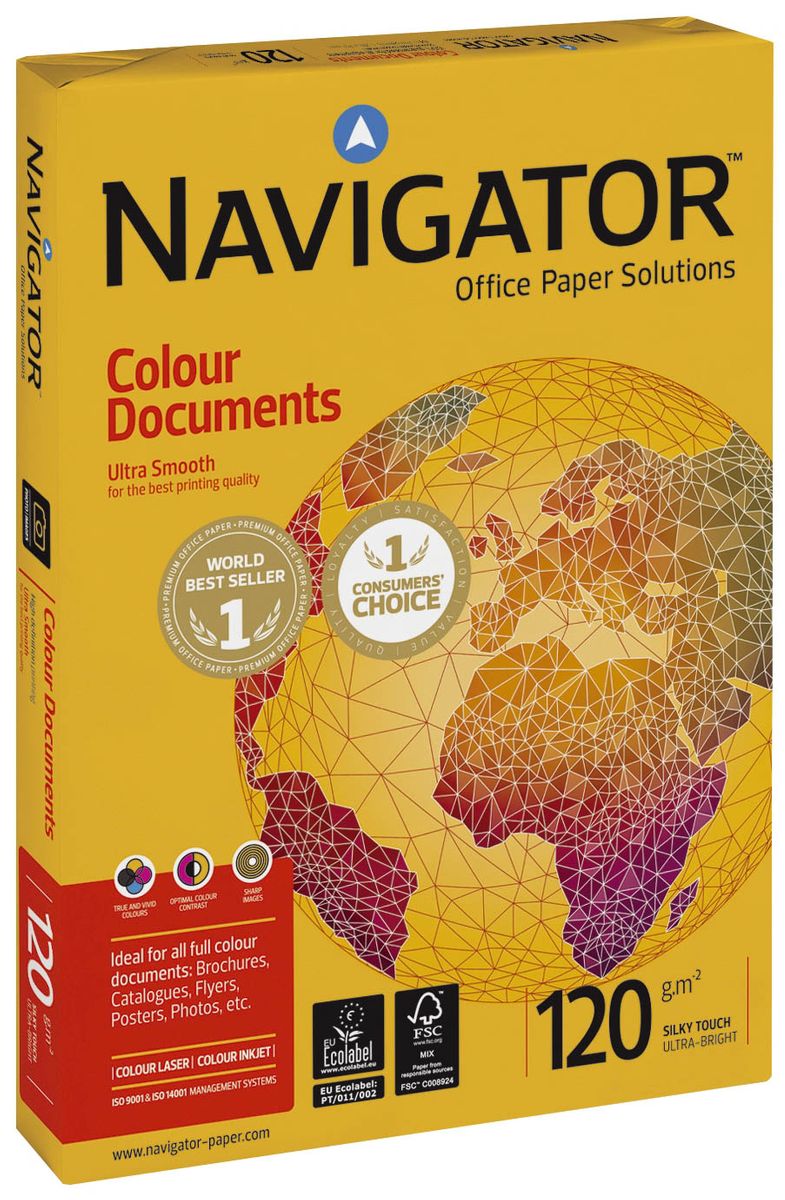 Colour Documents - A4, 120 g/qm, weiß, 250 Blatt
