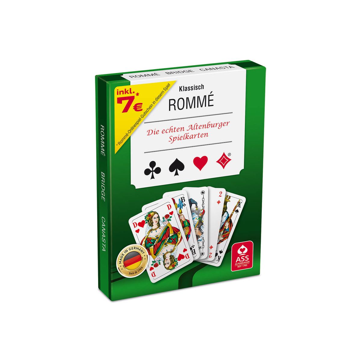 Spielkarten Rommé-Canasta-Bridge (in Stülpschachtel)