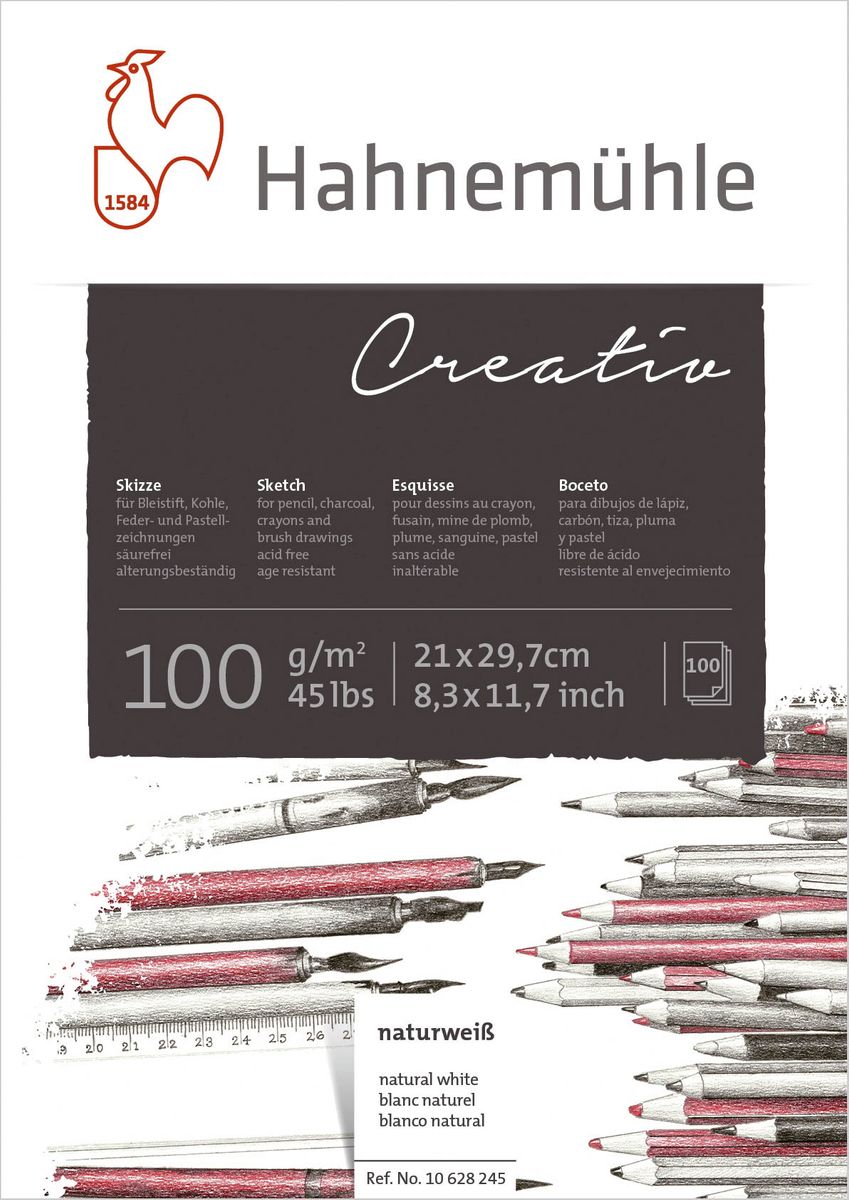Skizzenblock Creativ - A3, 100 g/qm, 100 Blatt