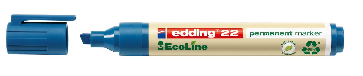 22 Permanentmarker EcoLine - nachfüllbar, 1 - 5 mm, blau