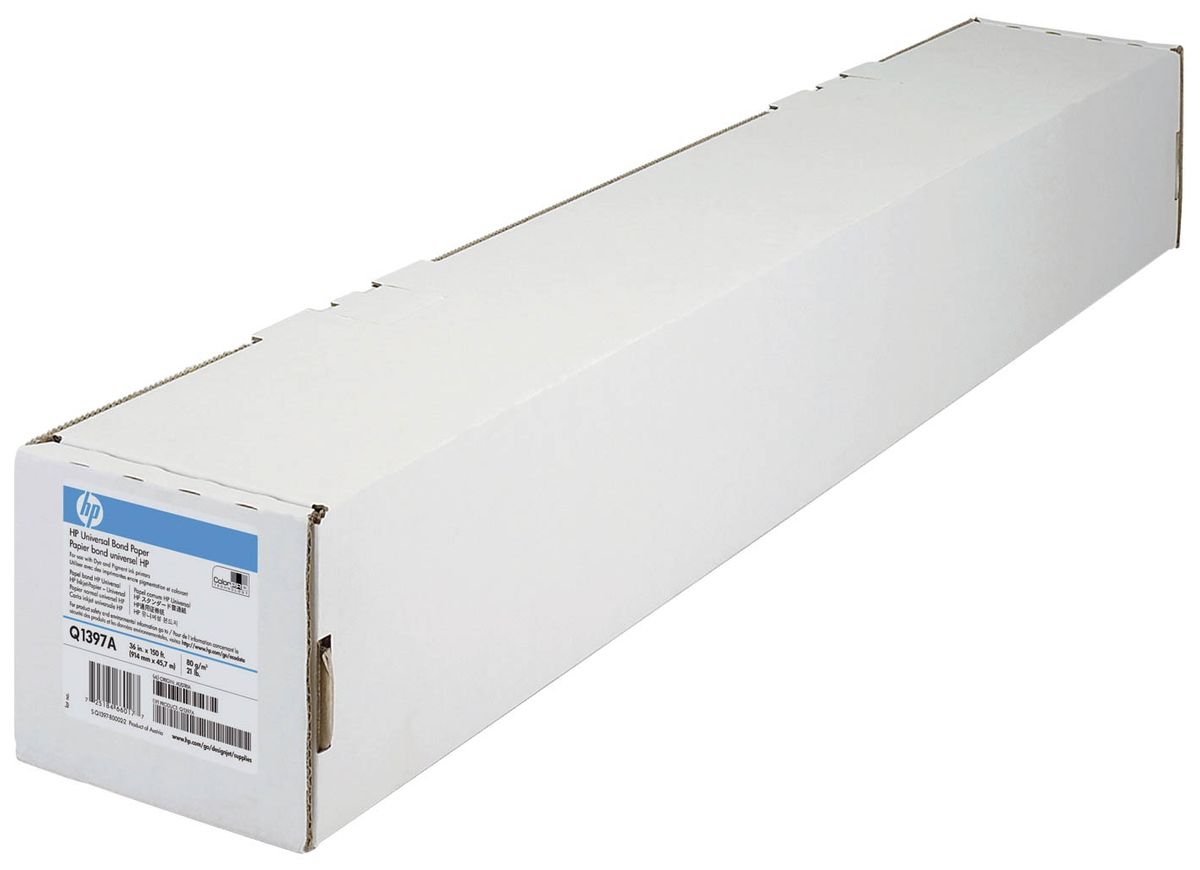 Inkjet-Plotterpapierrolle - 914 mm x 45,7 m, 80 g/qm, Kern-Ø 5,08 cm, 1 Rolle