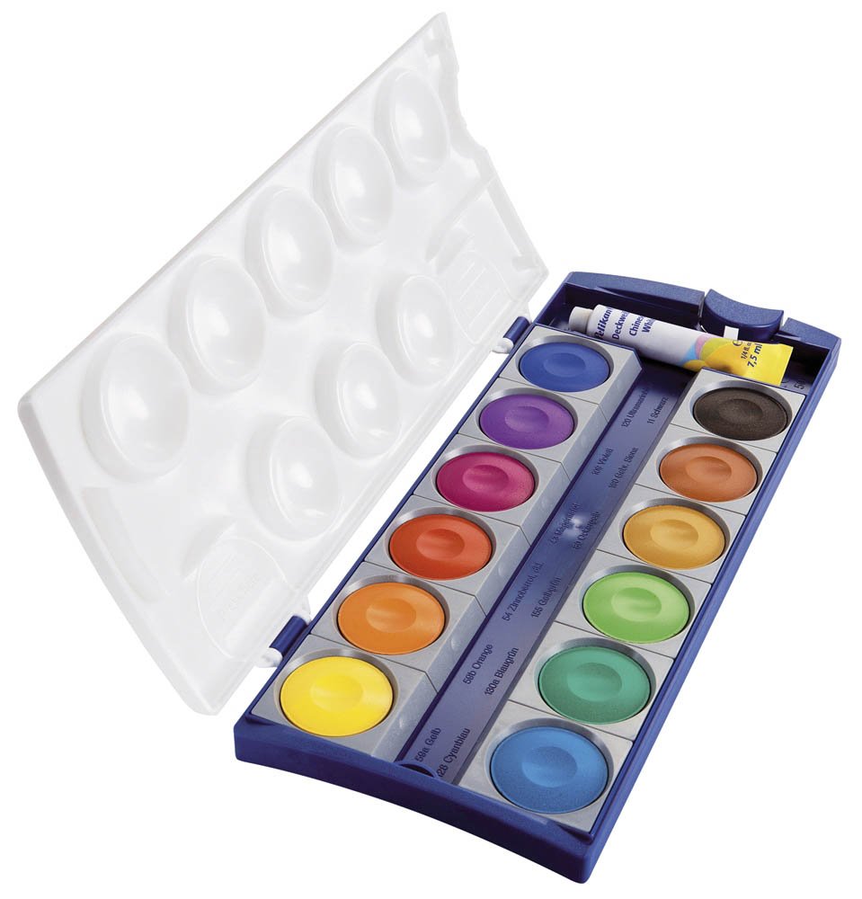 Deckfarbkasten 735K/12, 12 Farben + 1 Deckweiß