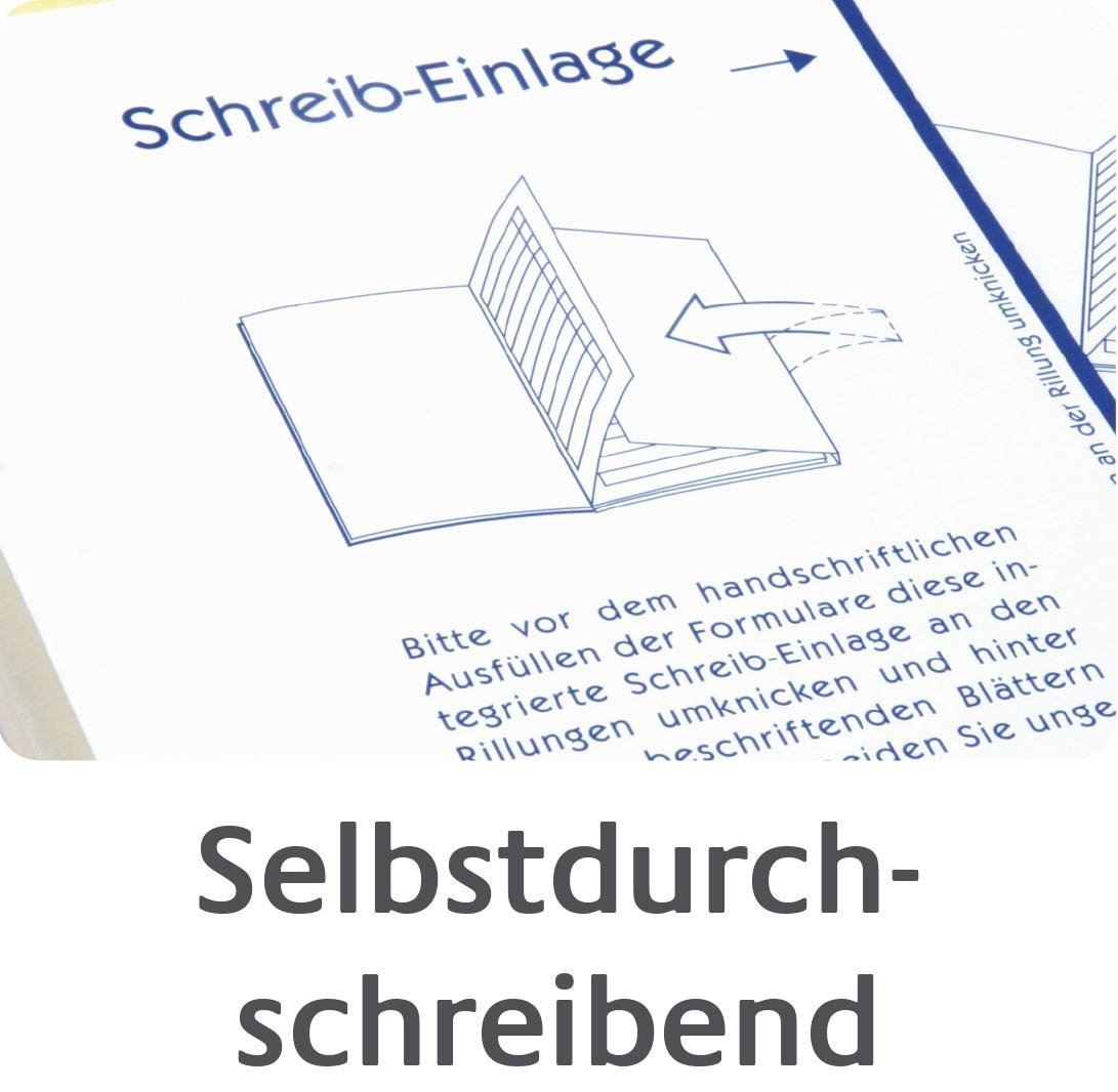 1729 Durchschreibbuch, DIN A5, vorgelocht, 2 x 40 Blatt/10 Stück, weiß, gelb
