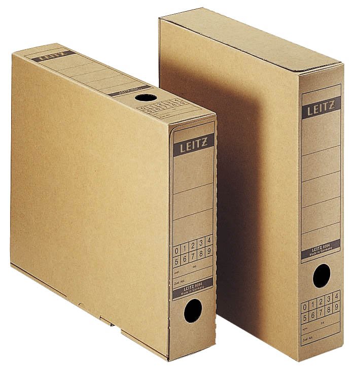 6085 Archiv-Schachtel, A3, mit Verschlusslasche, naturbraun