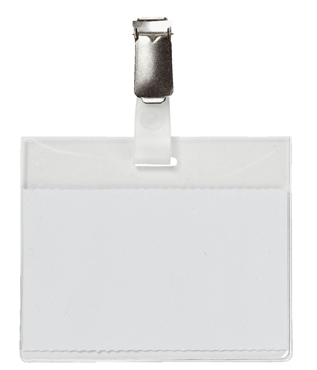 Namensschilder - mit Clip, oben offen, 90 x 60 mm
