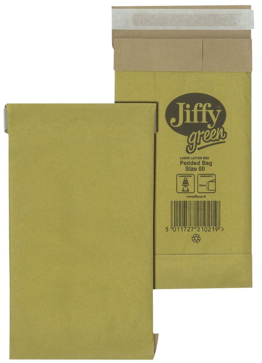 10x Papierpolstertasche Größe 00 - 120 x 229mm, braun