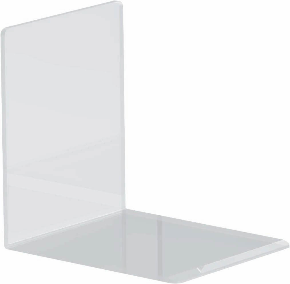 Acryl Buchstütze - 80 x 100 x 100 mm, glasklar, 2er Pack