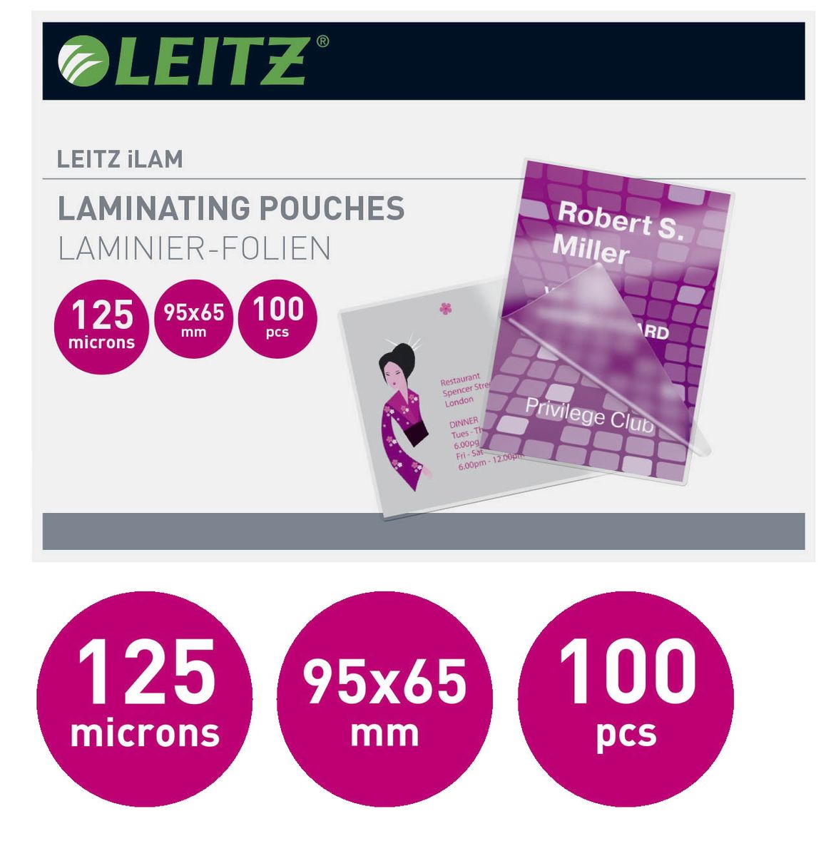 33812 Folientasche Key Card 125 Micron 100 Stück
