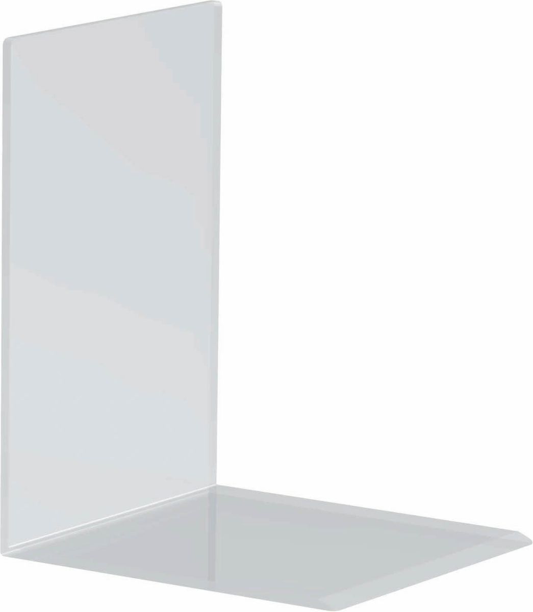 Acryl Buchstütze - 150 x 210 x 160 mm, glasklar, 2er Pack