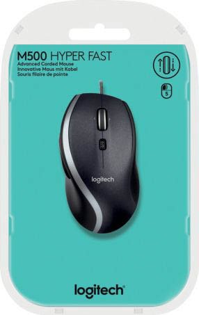 Maus M500 USB Laser schwarz