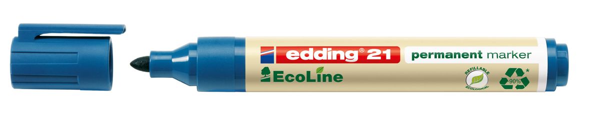 21 Permanentmarker EcoLine - nachfüllbar, 1,5 - 3 mm, blau