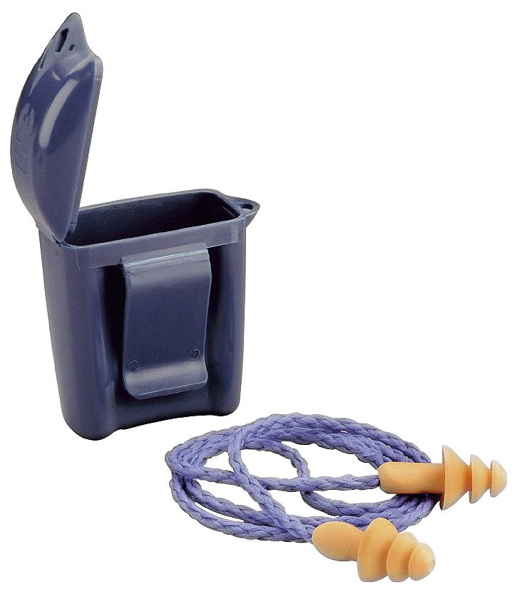 Gehörschutzstöpsel - 25 dB, 1 Paar mit Kordel, Box
