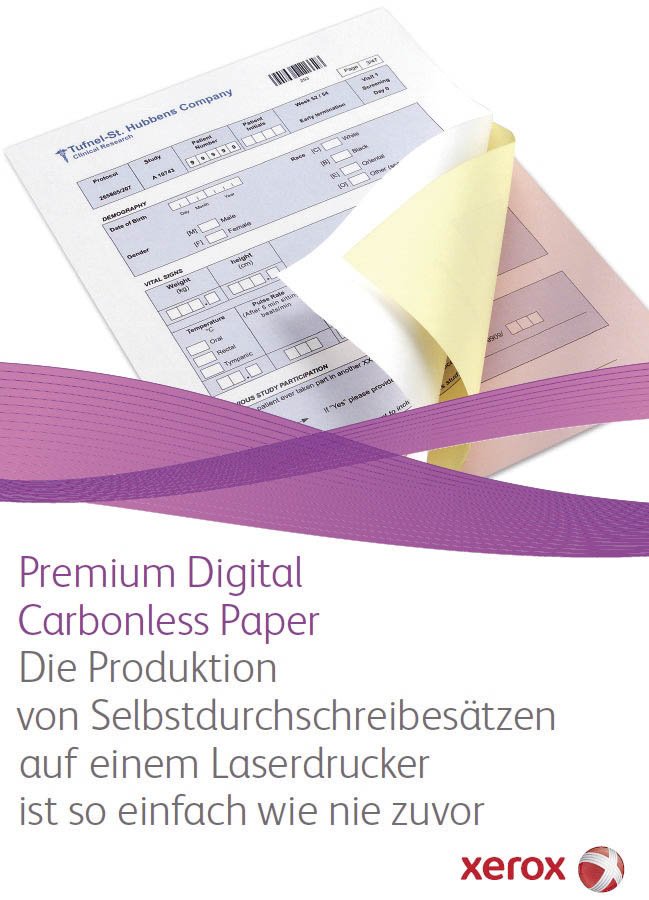 Digital Selbstdurchschreibepapier - 4-fach, A4, weiß/gelb/rosa/blau, 500 Blatt